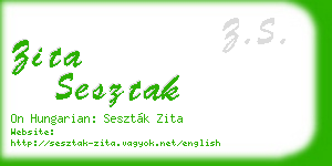 zita sesztak business card